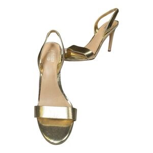 Bleecker & Bond "Alasker" Gold Metallic Slingback Stiletto Heel Size 8M